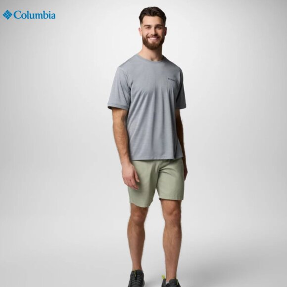 Columbia Omni-Shade Mens Sage Peak Knit Short Sleeve Crew Shirt XXL Gray Heather - Picture 11 of 11